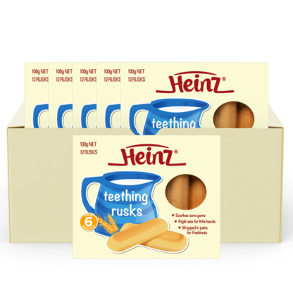 6 x Heinz Teething Rusks 100g 12 Pack