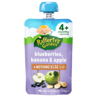 Rafferty's Garden Baby Puree 120g - Blueberries, Banana & Apple