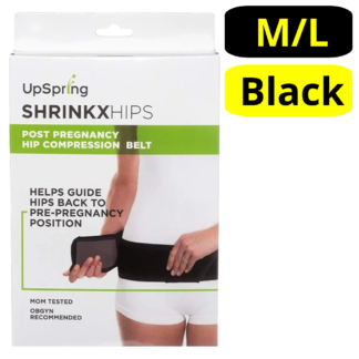 UpSpring Shrinkx Hips Post Pregnancy Hip Compression Belt Black (M/L)