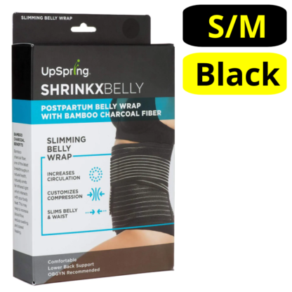 UpSpring Shrinkx Belly Charcoal Postpartum Belly Wrap Black (S/M)