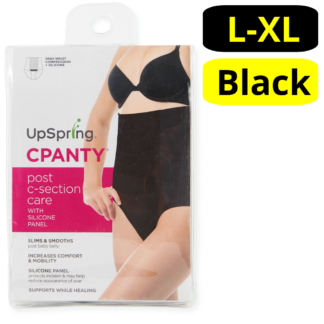 UpSpring C-Panty Post C-Section Care Underwear High Waist Black (L-XL)