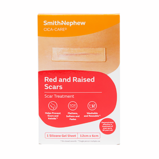 CICA-CARE Scar Treatment 1 Pack (6cm x 12cm) Silicone Gel Red & Raised Scars