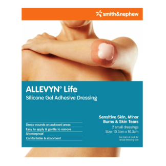 ALLEVYN LIFE Silicone Gel Adhesive Dressing 2 Pack (10.3cm x 10.3cm)