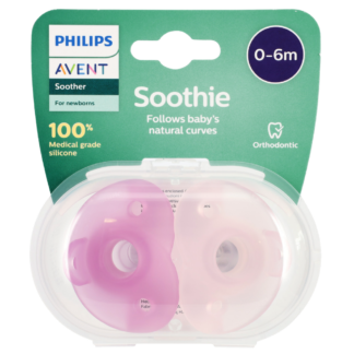 AVENT Soothie 0-6m 2 Pack - Pink