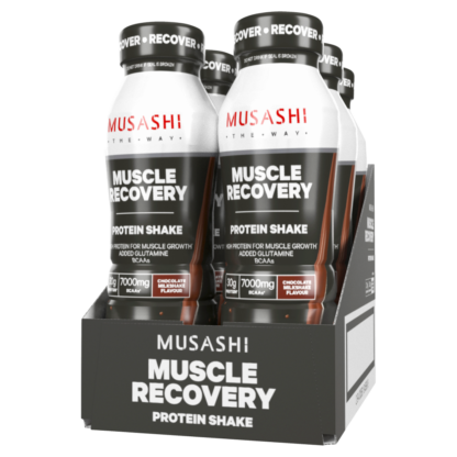 MUSASHI MUSCLE RECOVERY 6 x 375mL Protein Shakes - Chocolate