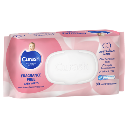 Curash Baby Wipes Fragrance Free 80 Pack