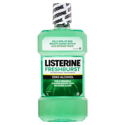 Listerine Freshburst Zero Alcohol Antibacterial Mouthwash 1 Litre