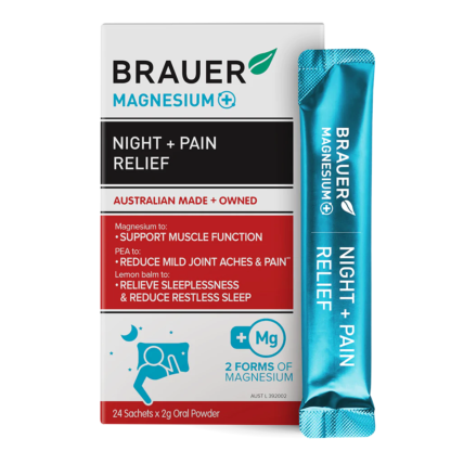 Brauer Magnesium+ Night + Pain Relief 24 Sachets