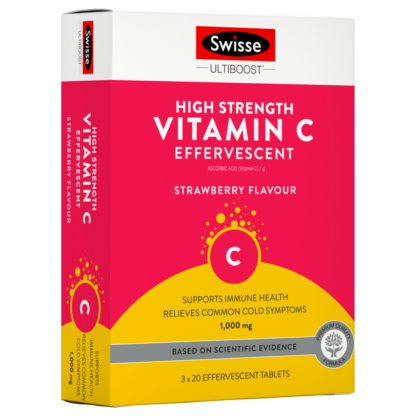 Swisse High Strength Vitamin C 3 x 20 Effervescent Tablets