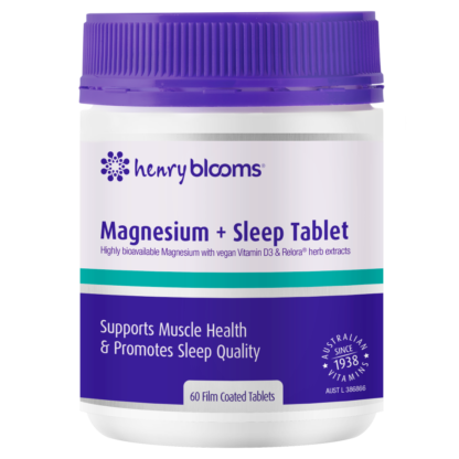 Henry Blooms Magnesium + Sleep 60 Film Coated Tablets