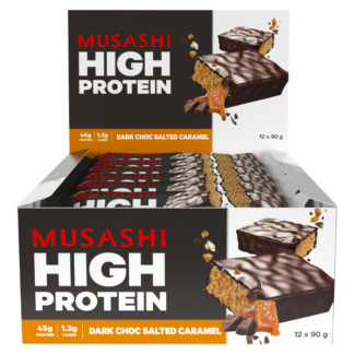 MUSASHI High Protein Bars - Dark Choc Salted Caramel
