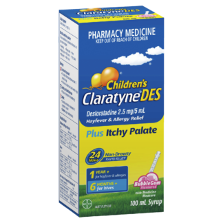 ClaratyneDES Children's Hayfever & Allergy Relief 100mL - Bubblegum Flavour