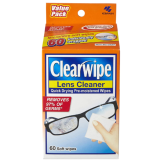 Clearwipe Lens Cleaner Wipes 60 Pack