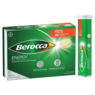 Berocca Energy 45 Effervescent Tablets - Orange Flavour