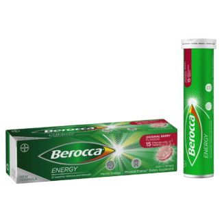 Berocca Energy 15 Effervescent Tablets - Original Berry Flavour