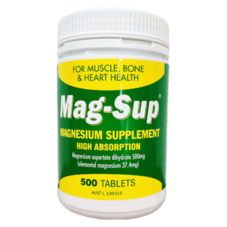 Mag-Sup Magnesium Supplement 500 Tablets