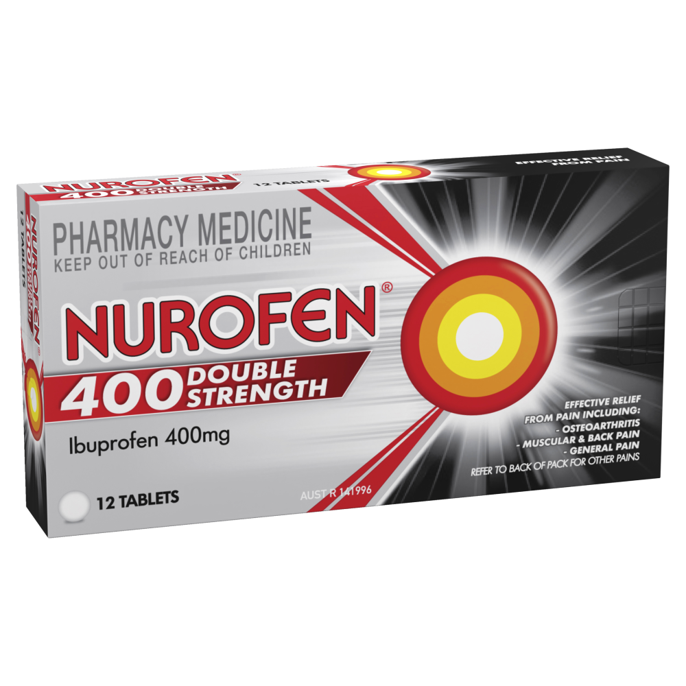 Nurofen Double Strength 12 Tablets Effective Relief Ibuprofen 400mg