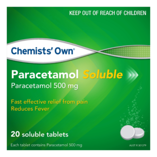 Chemists' Own Paracetamol Soluble 20 Tablets