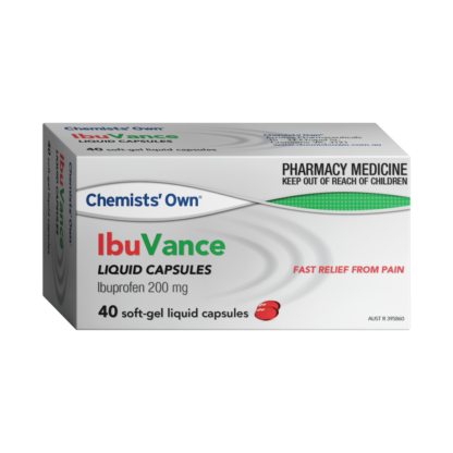 Chemists’ Own IbuVance Ibuprofen 200mg 40 Liquid Capsules