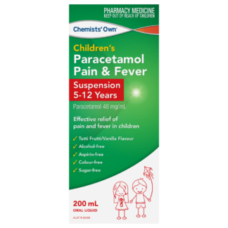 Chemists' Own Children's Paracetamol Pain & Fever 5-12 Years Oral Liquid 200mL