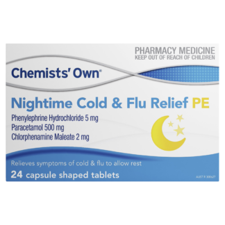 Chemists' Own Nightime Cold & Flu Relief PE 24 Tablets