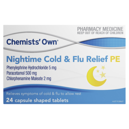 Chemists' Own Nightime Cold & Flu Relief PE 24 Tablets