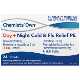 Chemists' Own Day + Night Cold & Flu Relief PE 24 Tablets