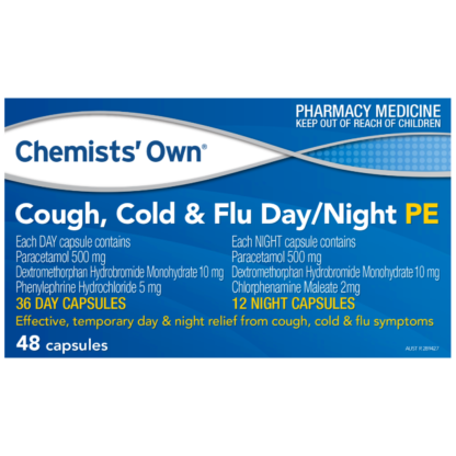 Chemists' Own Cough, Cold & Flu Day/Night PE 48 Capsules