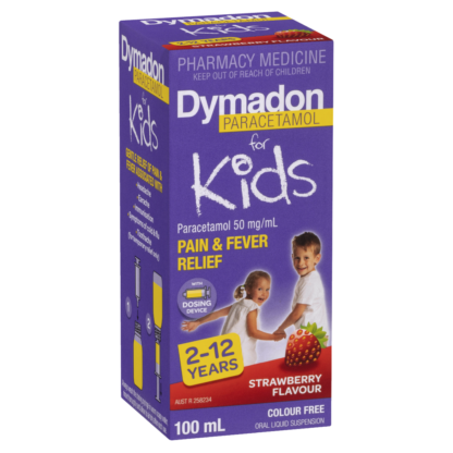 Dymadon for Kids 2-12 Years Oral Liquid 100mL - Strawberry Flavour