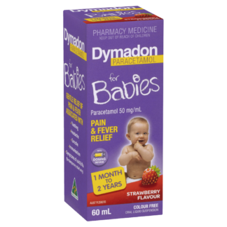 Dymadon for Babies 1 Month to 2 Years Oral Liquid 60mL - Strawberry Flavour