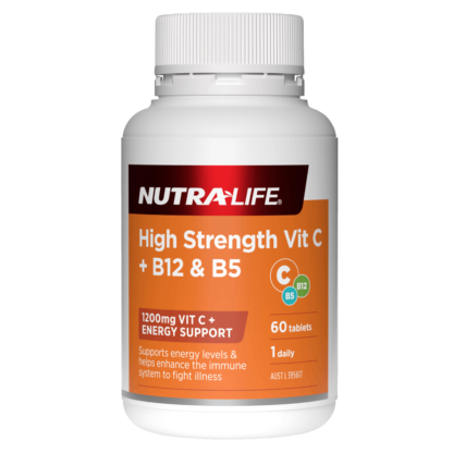 Nutra-Life High Strength Vitamin C + B12 & B5 60 Tablets