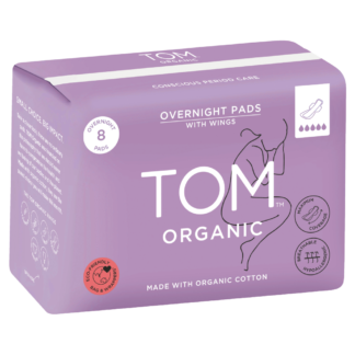 TOM Organic Overnight Pads 8 Pack