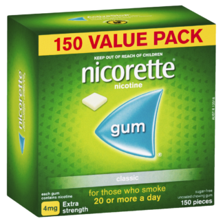Nicorette Gum Nicotine 4mg Value Pack 150 Pieces - Classic