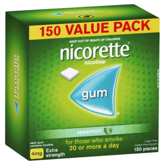 Nicorette Gum Nicotine 4mg Value Pack 150 Pieces - Spearmint