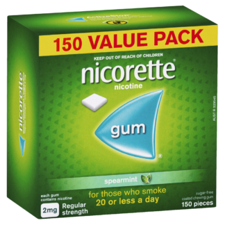 Nicorette Gum Nicotine 2mg Value Pack 150 Pieces - Spearmint