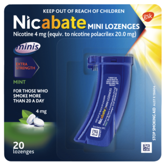 Nicabate Minis Extra Strength 4mg Mint 20 Lozenges