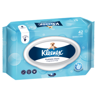 Kleenex Flushable Wipes Fragrance Free 42 Pack