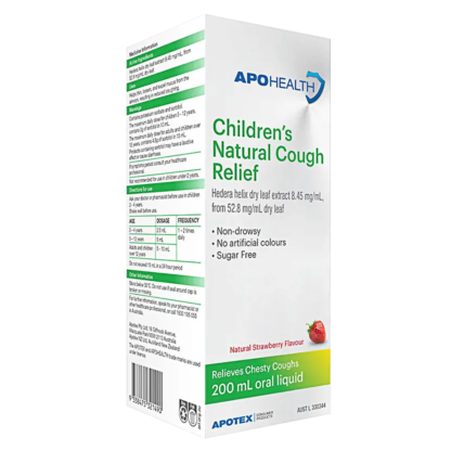 APOHEALTH Children's Natural Cough Relief Oral Liquid 200mL - Natural Strawberry Flavour