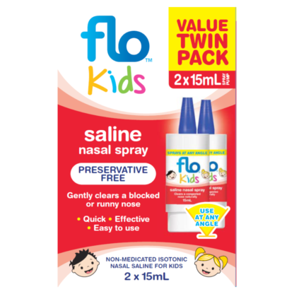 Flo Kids Saline Nasal Spray Value Twin Pack 2 x 15mL