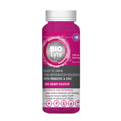 BIOLyte Oral Rehydration Read to Drink 250mL - Red Grape Flavour