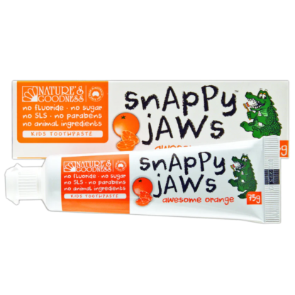 Nature's Goodness Snappy Jaws Kids Toothpaste 75g - Awesome Orange