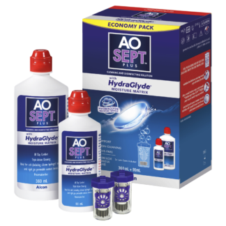 AOSEPT PLUS with HydraGlyde Economy Pack 360mL + 90mL