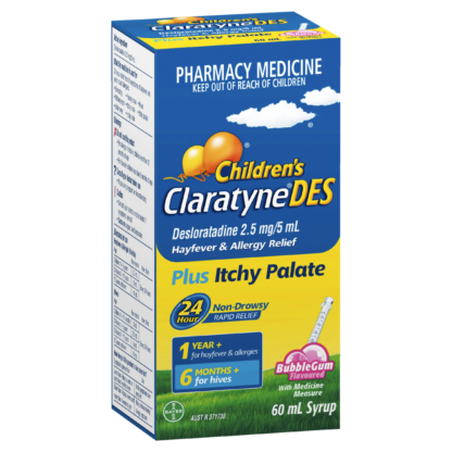 ClaratyneDES Children's Hayfever & Allergy Relief 60mL - Bubblegum Flavour
