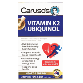 Caruso's Vitamin K2 + Ubiquinol 30 Capsules