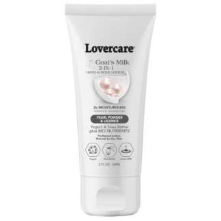 Lovercare Goat's Milk 2 in 1 Hand & Body Lotion 60mL - Pearl Powder & Licorice