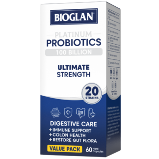 Bioglan Platinum Probiotics 100 Billion Ultimate Strength Value Pack 60 Hard Capsules