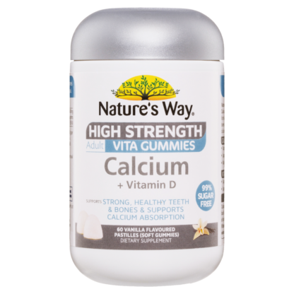 Nature's Way High Strength Adult Vita Gummies Calcium + Vitamin D 60 Pastilles