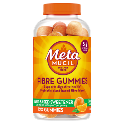 Metamucil Fibre Gummies 120 Pack - Orange Flavour