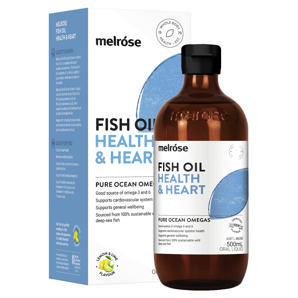 Melrose Fish Oil Health & Heart 500mL Pure Ocean Omega-3 Omega-6