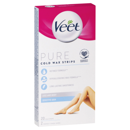 Veet Pure Cold Wax Strips Legs and Body 20 Pack